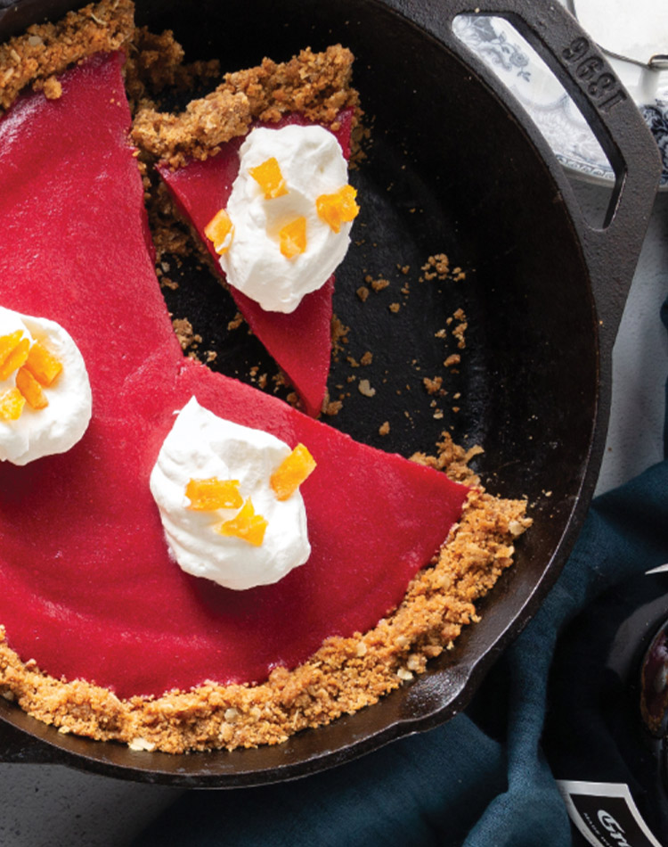 Cranberry-Orange Tart with Buttermilk Whipped Cream