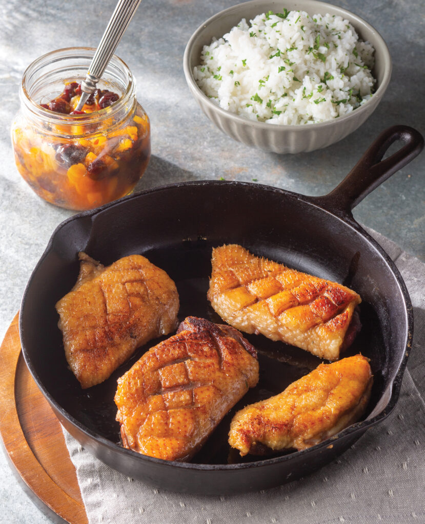 Lacquered Duck Breast with Dried Fruit Compote