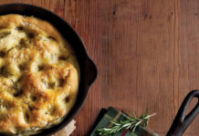 Rosemary Focaccia With olive oil, fresh rosemary, sea salt, and a crispy golden crust, this skillet Rosemary Focaccia is a warm and fragrant treat.