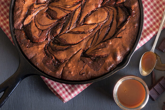 Pockets of buttery caramel make these Chocolate-Caramel Swirled Brownies both look and taste good.