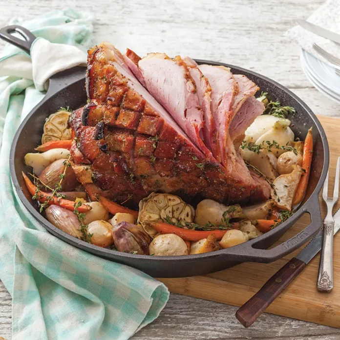 Honey and Mustard-Glazed Ham