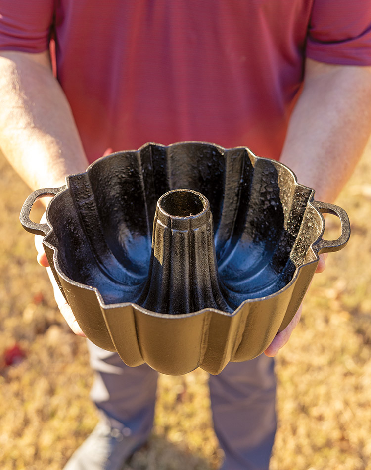 A rare Bundt of unknown origin being held in front of camera by Lee Campbell