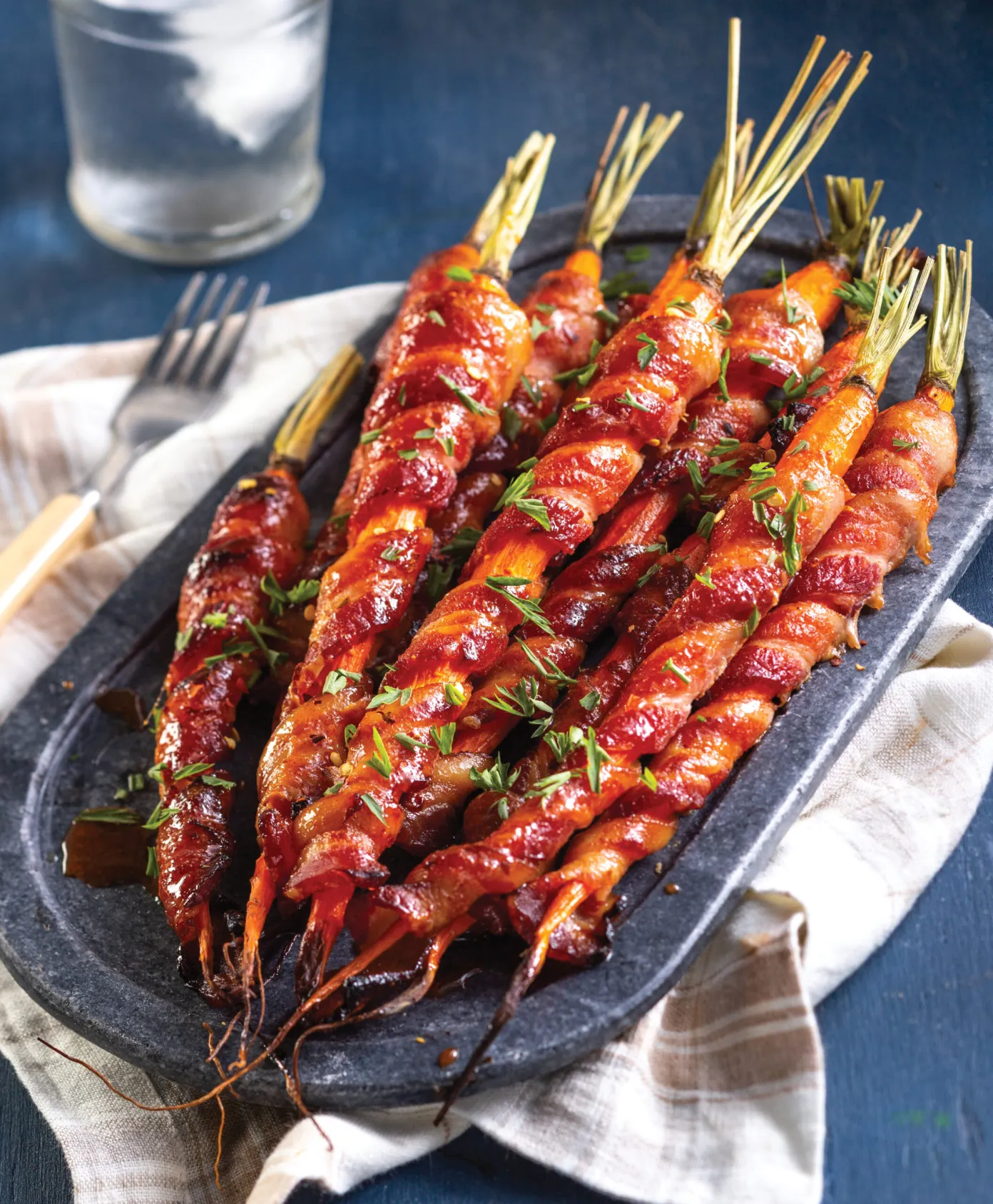 Glazed Bacon-Wrapped Carrots