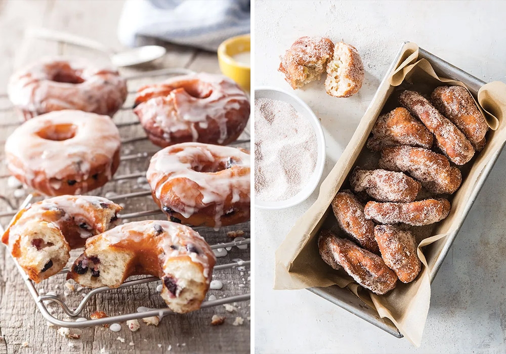 Blueberry Doughnuts and Banana Fritters