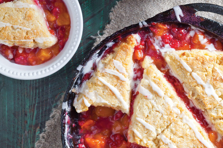 Mother's Day Lunch: Apricot-Raspberry Cobbler with Buttermilk Biscuits