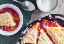 Apricot-Raspberry Cobbler with Buttermilk Biscuits Mother's Day Lunch: Apricot-Raspberry Cobbler with Buttermilk Biscuits